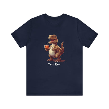 Funny Tyrannosaurus Rex Dinosaur Unisex Short Sleeve T-Shirt With Ultra Soft Cotton blue