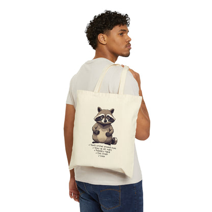 Tote Bag Cute Raccoon