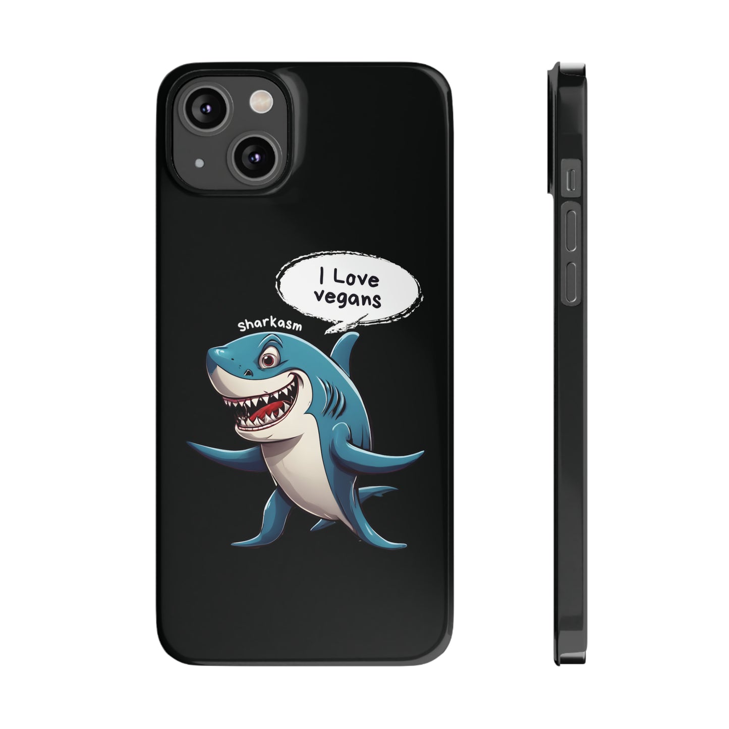 Black iPhone Slim Case Sarcastic Shark