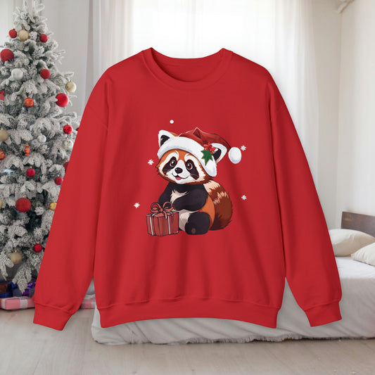 Christmas Red Panda Sweatshirt With Adorable Red Panda
