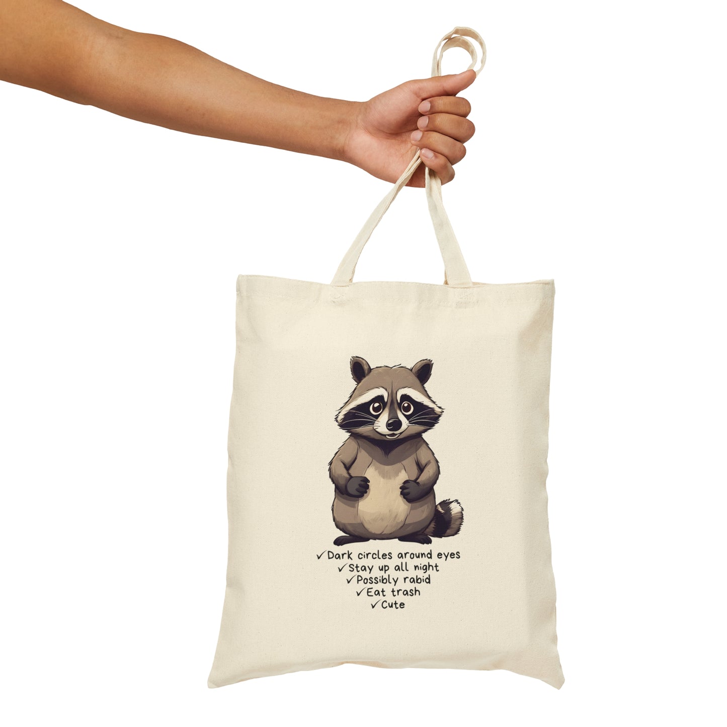 Tote Bag Cute Raccoon