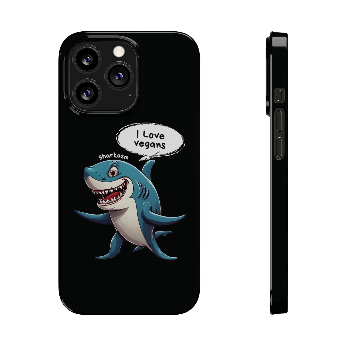 Black iPhone Slim Case Sarcastic Shark