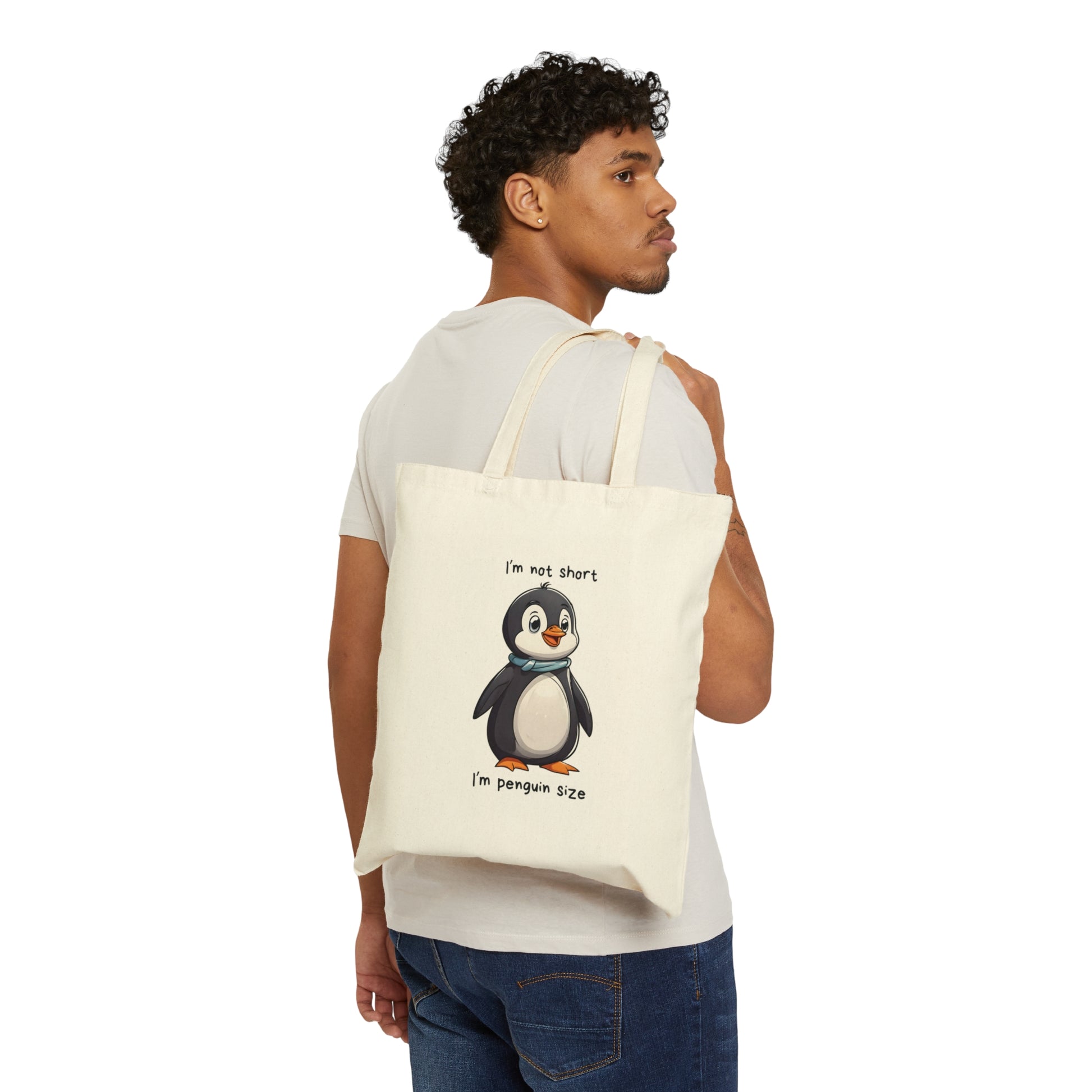 Tote Bag Cute Penguin Size