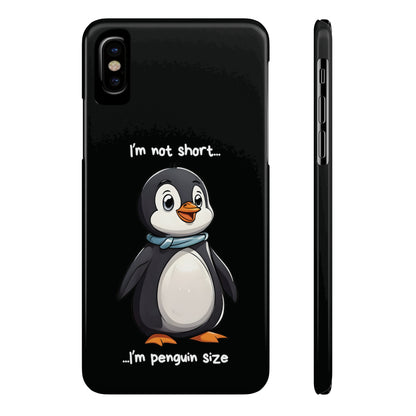 Black iPhone Slim Case Cute Penguin