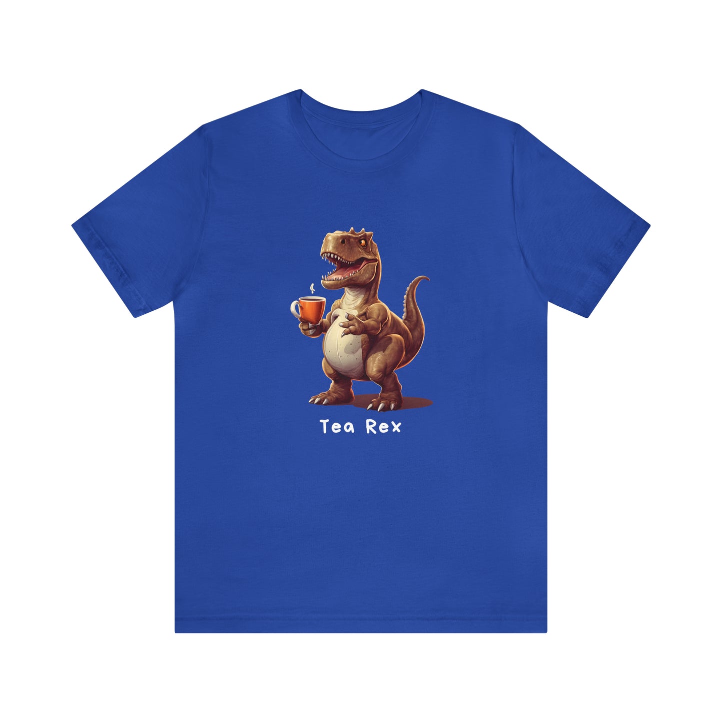 Funny Tyrannosaurus Rex Dinosaur Unisex Short Sleeve T-Shirt With Ultra Soft Cotton light blue