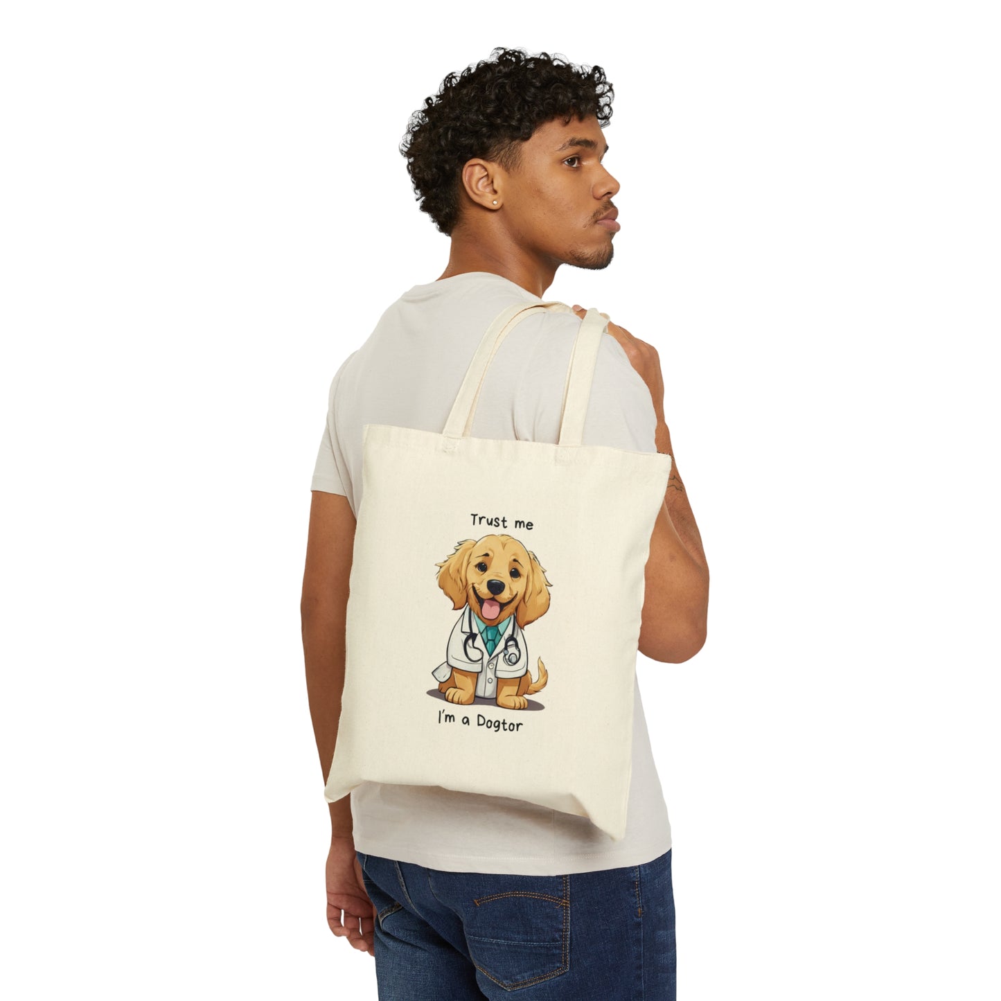 Tote Bag Cute Dog Doctor