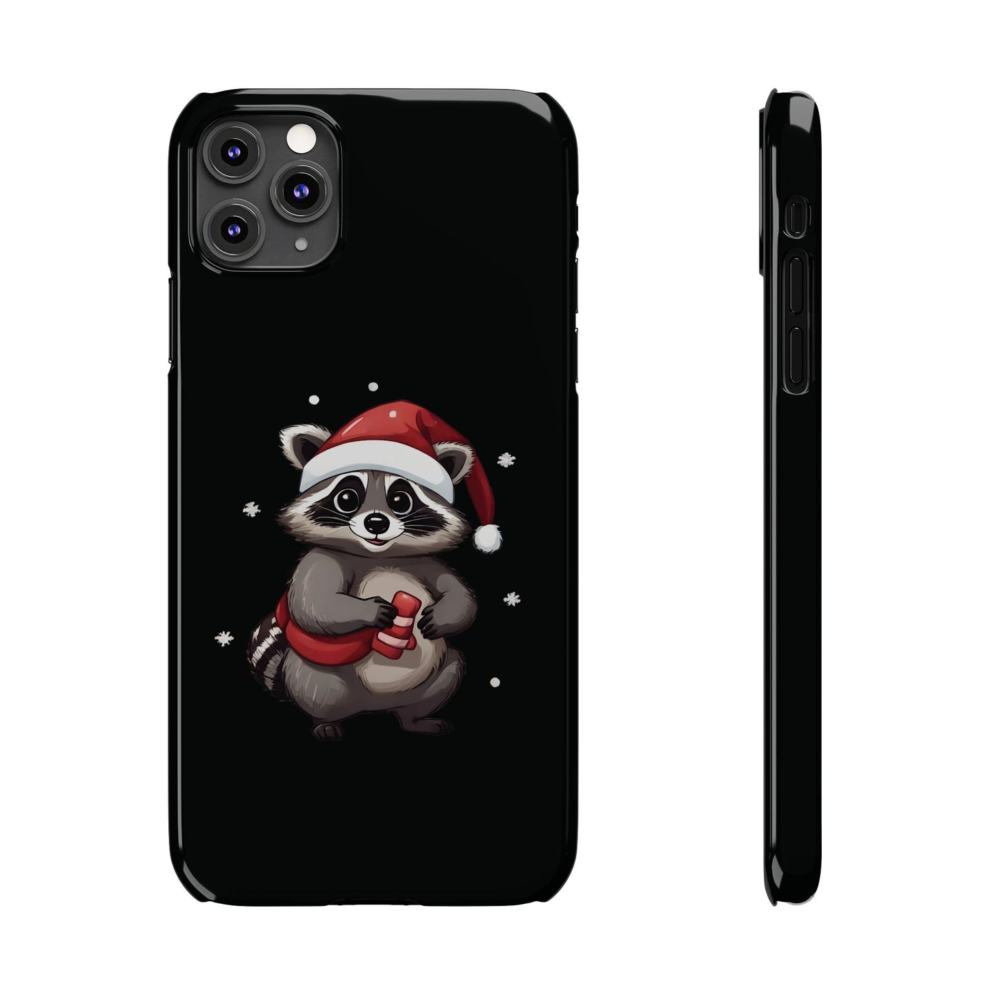 Christmas Raccoon Black iPhone 11 Pro Max Case