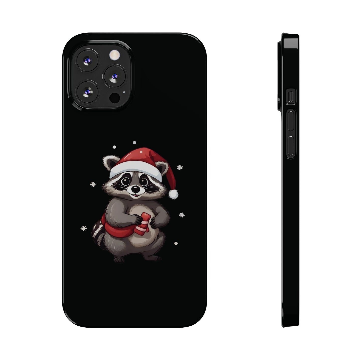 Christmas Raccoon Black iPhone 12 Pro Max Case