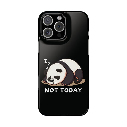 Cute Lazy Panda Black iPhone 16 Pro Max Case