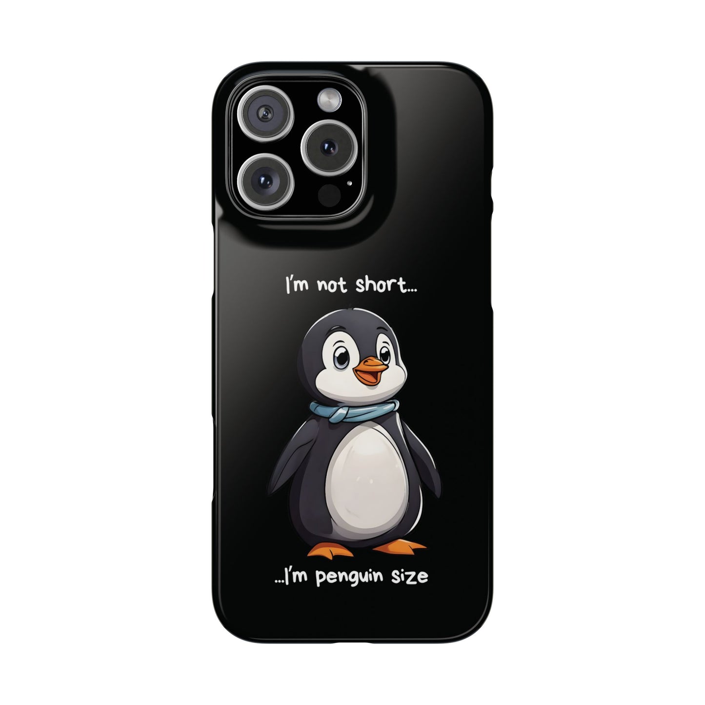 Cute Penguin Black iPhone 16 Pro Max Case