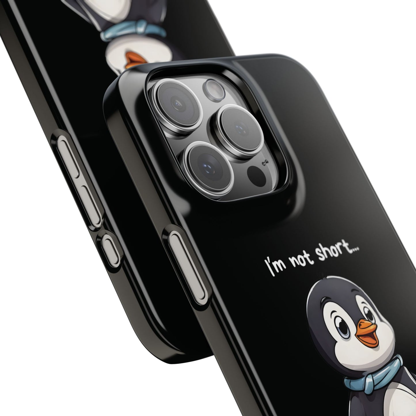 Cute Penguin Black iPhone 16 Pro Max Case Close 1