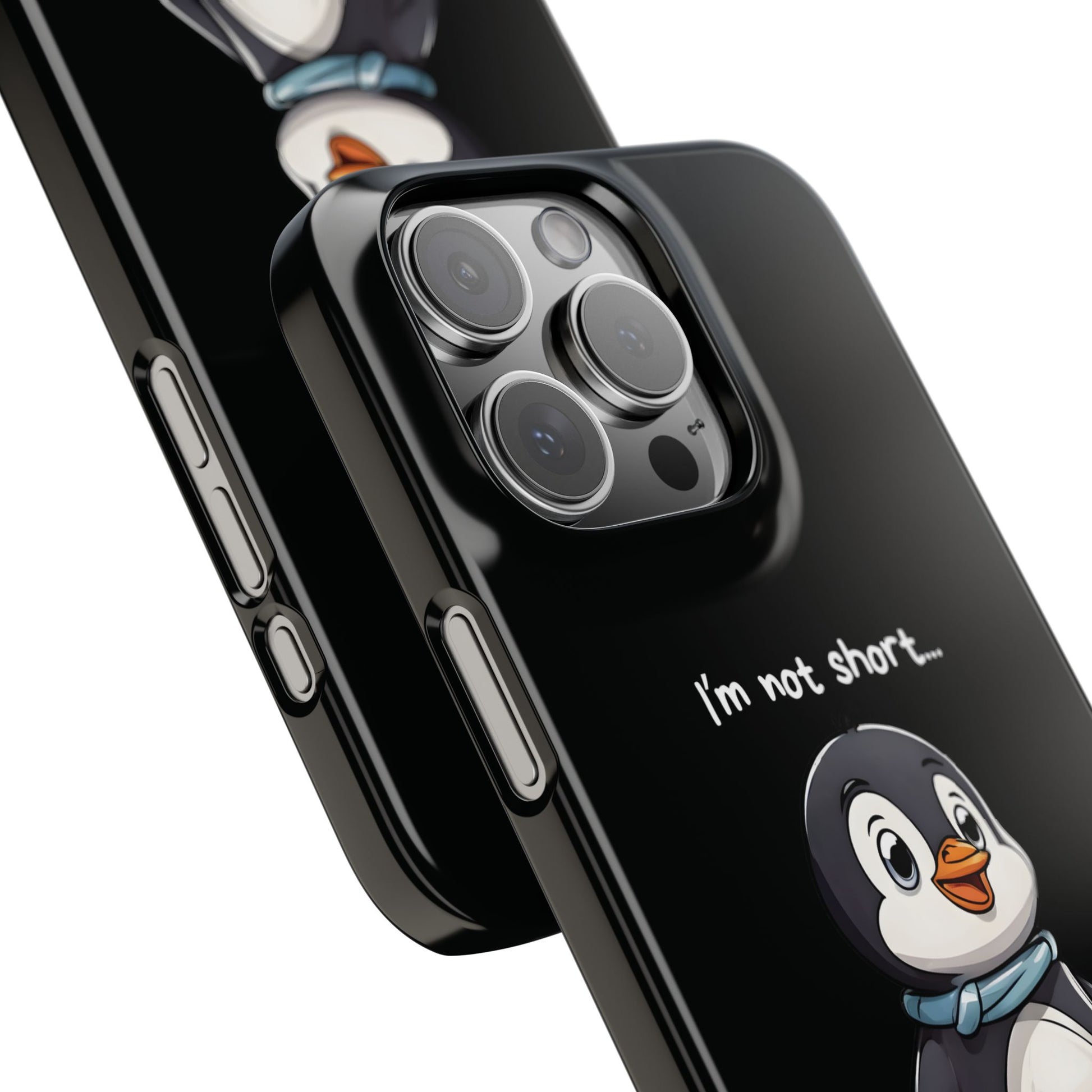 Cute Penguin Black iPhone 16 Pro Max Case Close 1