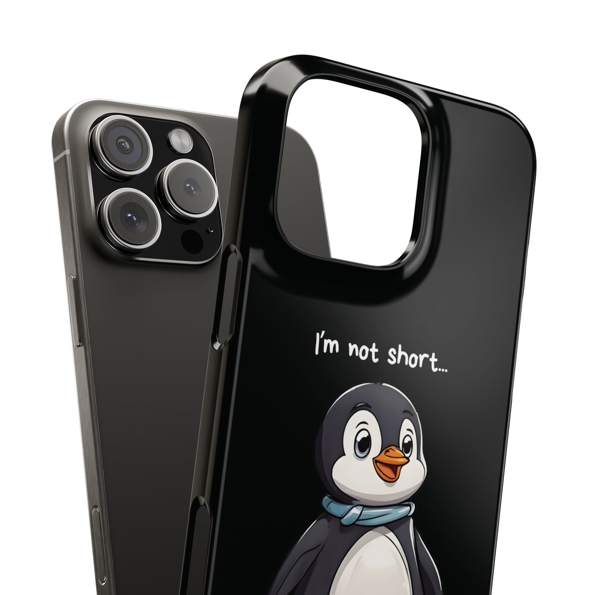 Cute Penguin Black iPhone 16 Pro Max Case Close 2