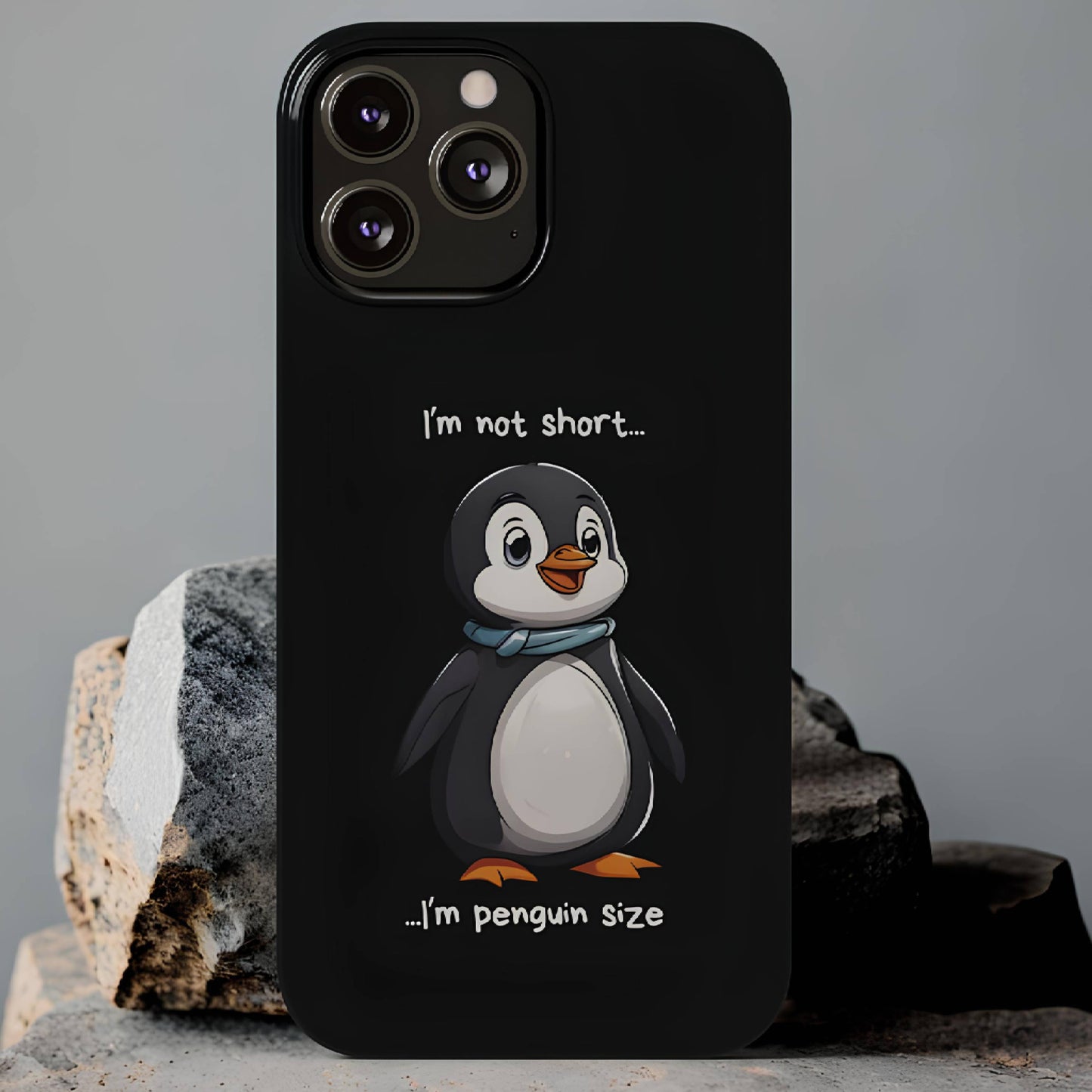 Cute Penguin Black iPhone Case