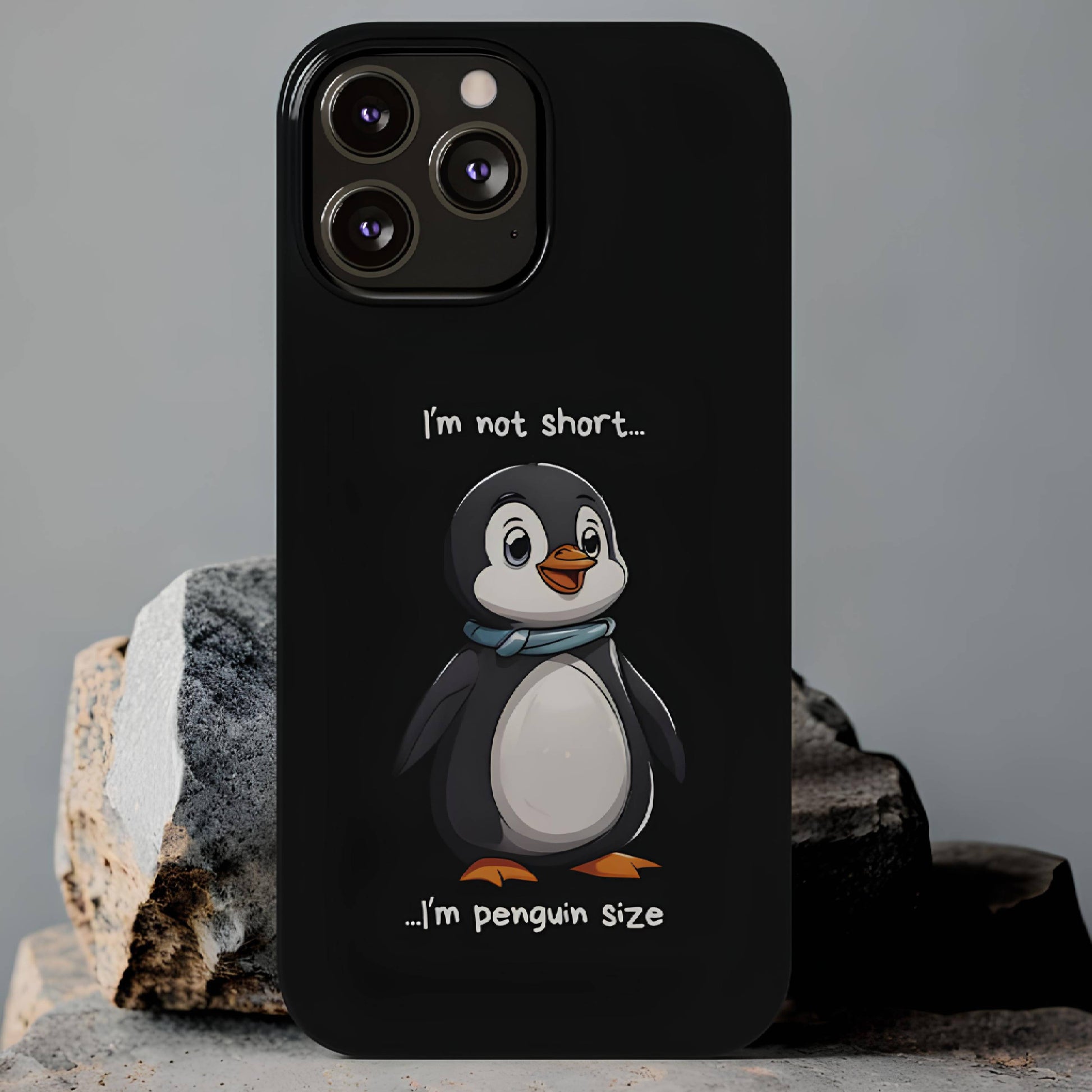 Cute Penguin Black iPhone Case