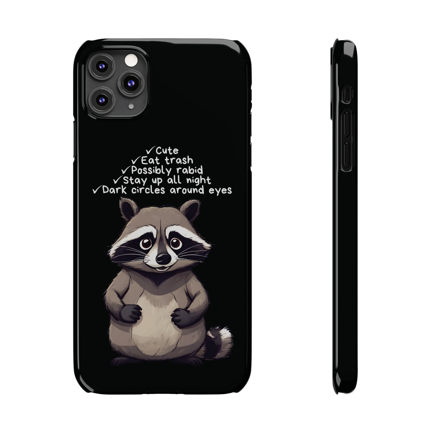 Cute Raccoon Black iPhone 11 Pro Max Case