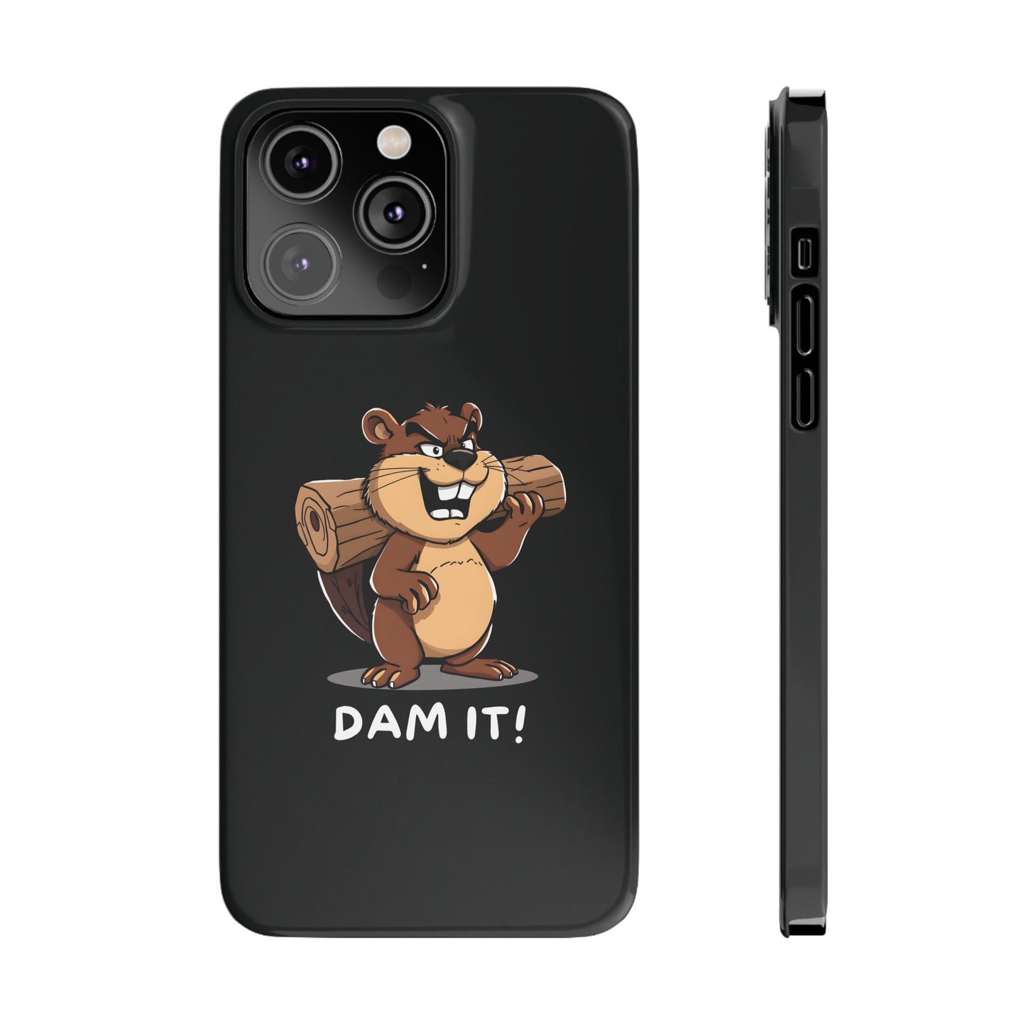 Dam It Beaver Black iPhone 14 Pro Max Case