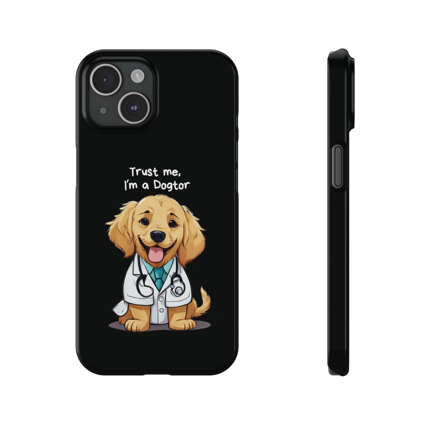Dogtor Dog Black iPhone 15 Case