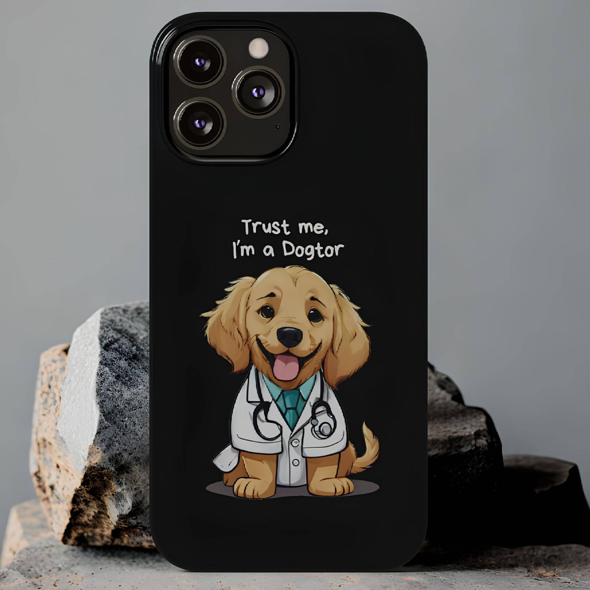Dogtor Dog Black iPhone Case