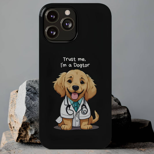 Dogtor Dog Black iPhone Case