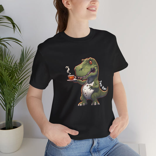 Funny T-Rex Short Sleeve T-Shirt With Ultra Soft-Cotton For Men And Women Style Black