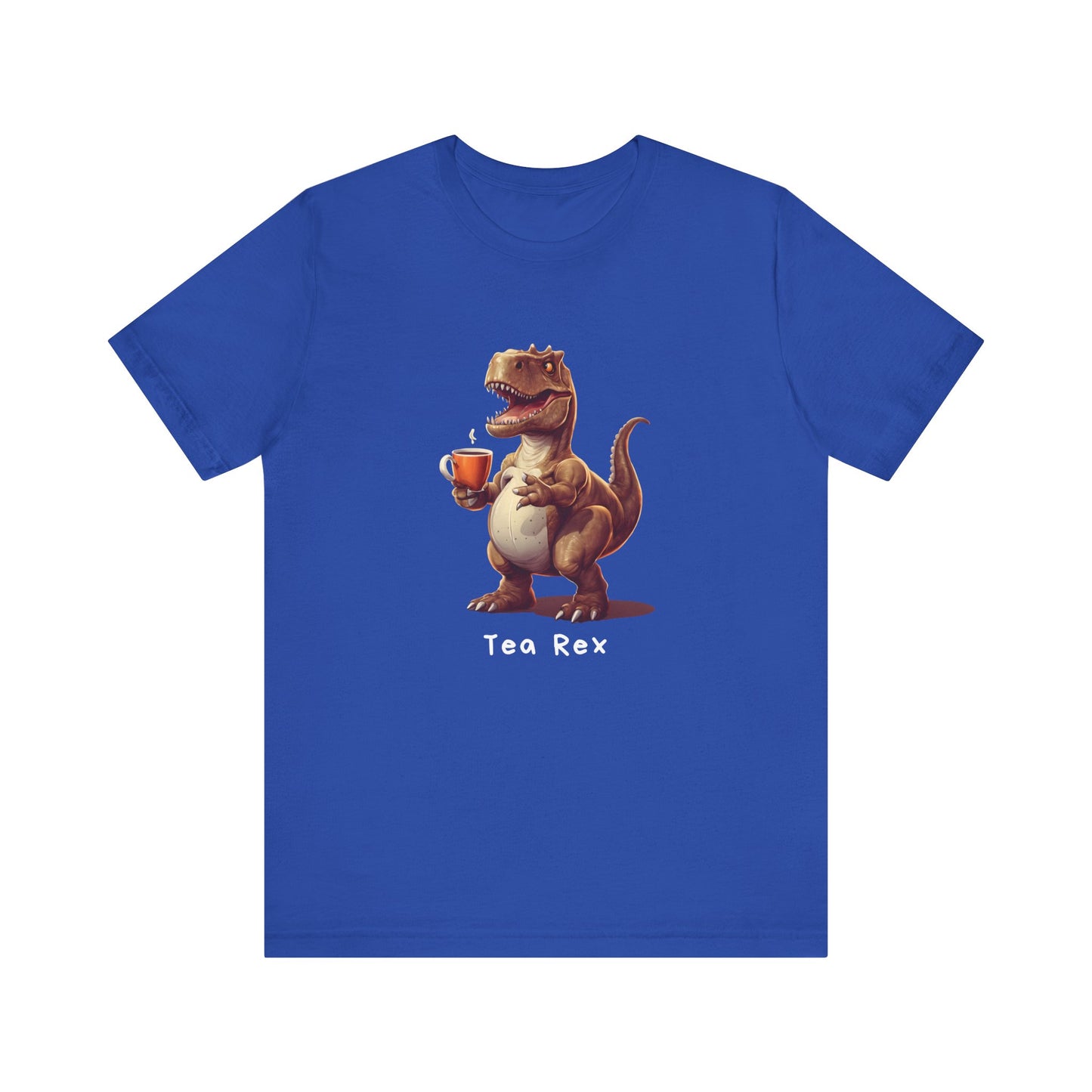 Funny Tea Rex Short Sleeve T-Shirt With Ultra Soft-Cotton For Men And Women Base Blue