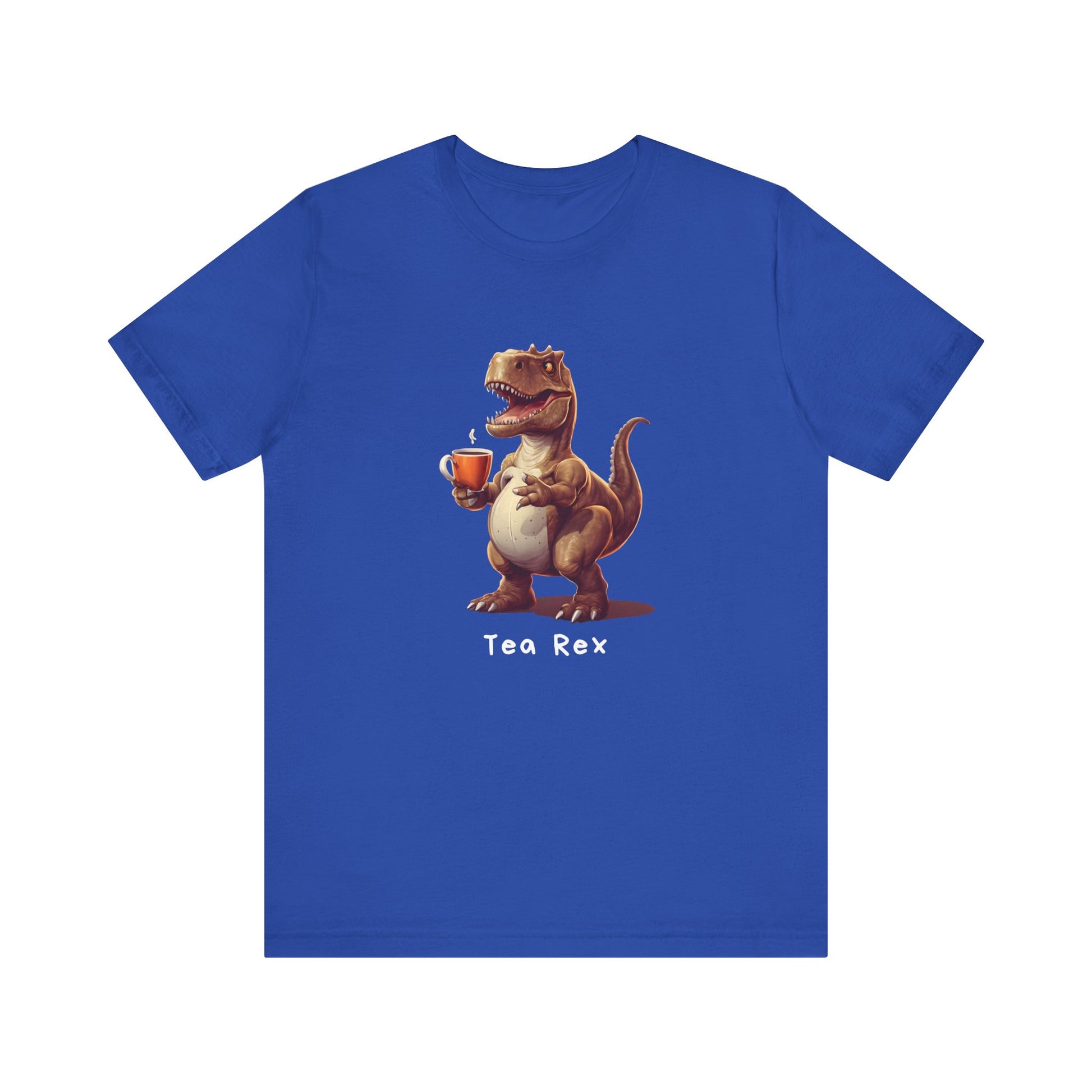 Funny Tea Rex Short Sleeve T-Shirt With Ultra Soft-Cotton For Men And Women Base Blue