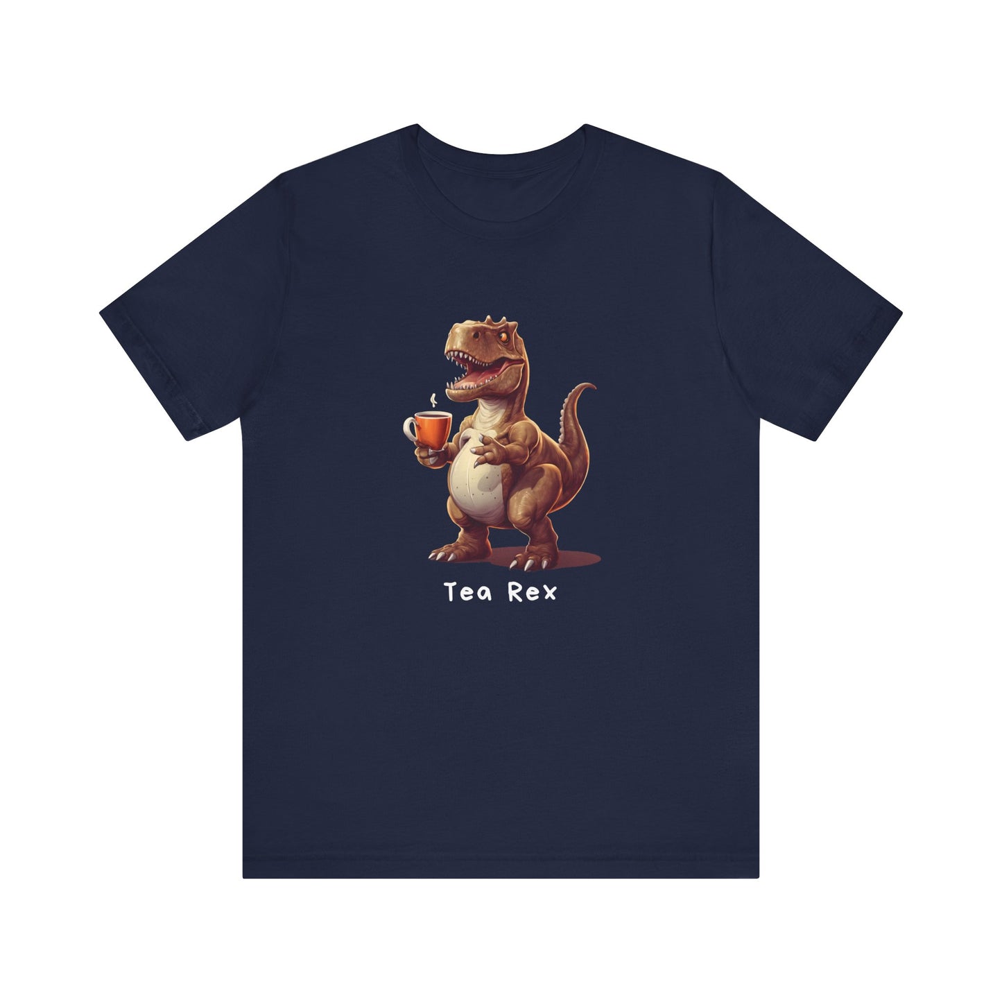 Funny Tea Rex Short Sleeve T-Shirt With Ultra Soft-Cotton For Men And Women Base Navy