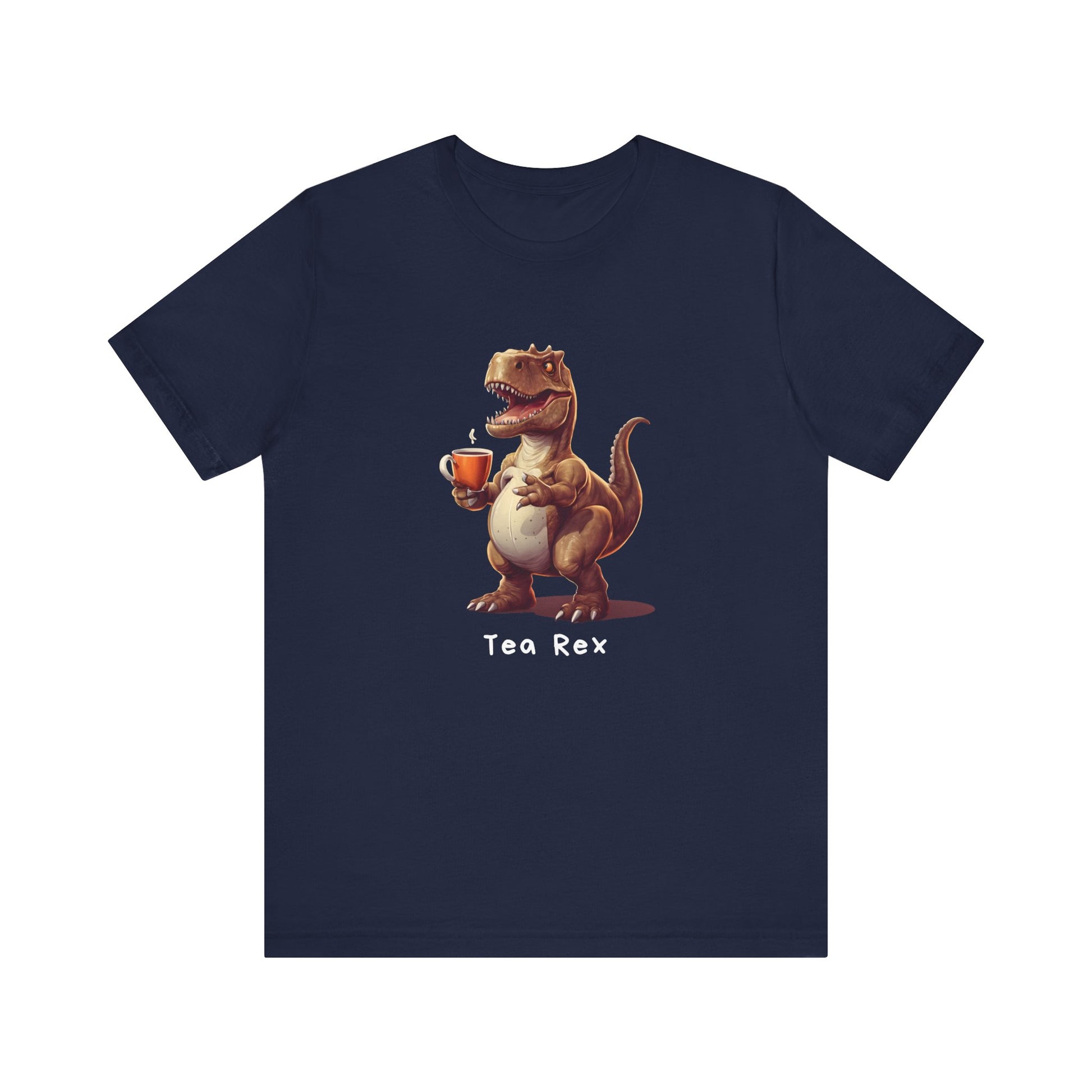 Funny Tea Rex Short Sleeve T-Shirt With Ultra Soft-Cotton For Men And Women Base Navy