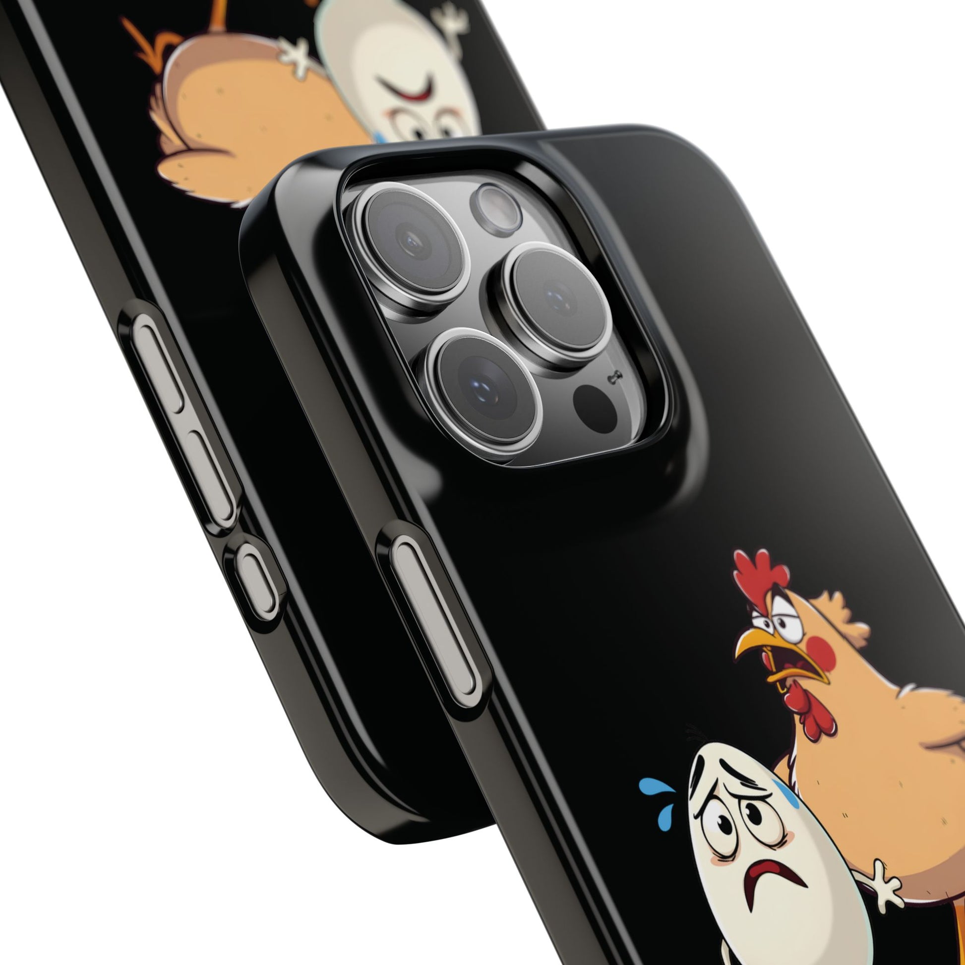 Funny Who Came First Black iPhone 16 Pro Max Case Close 1