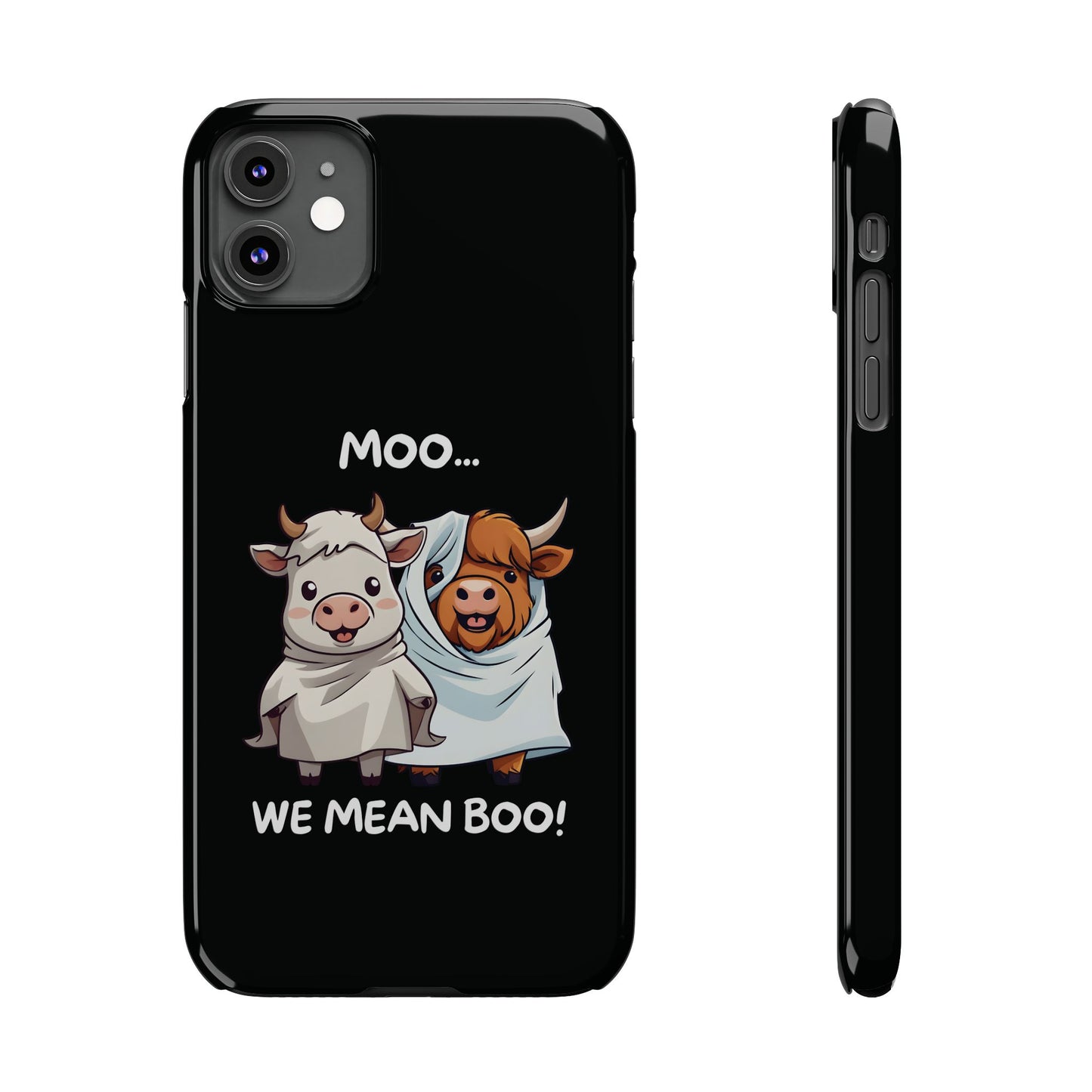 Halloween Cows Black iPhone 11 Case