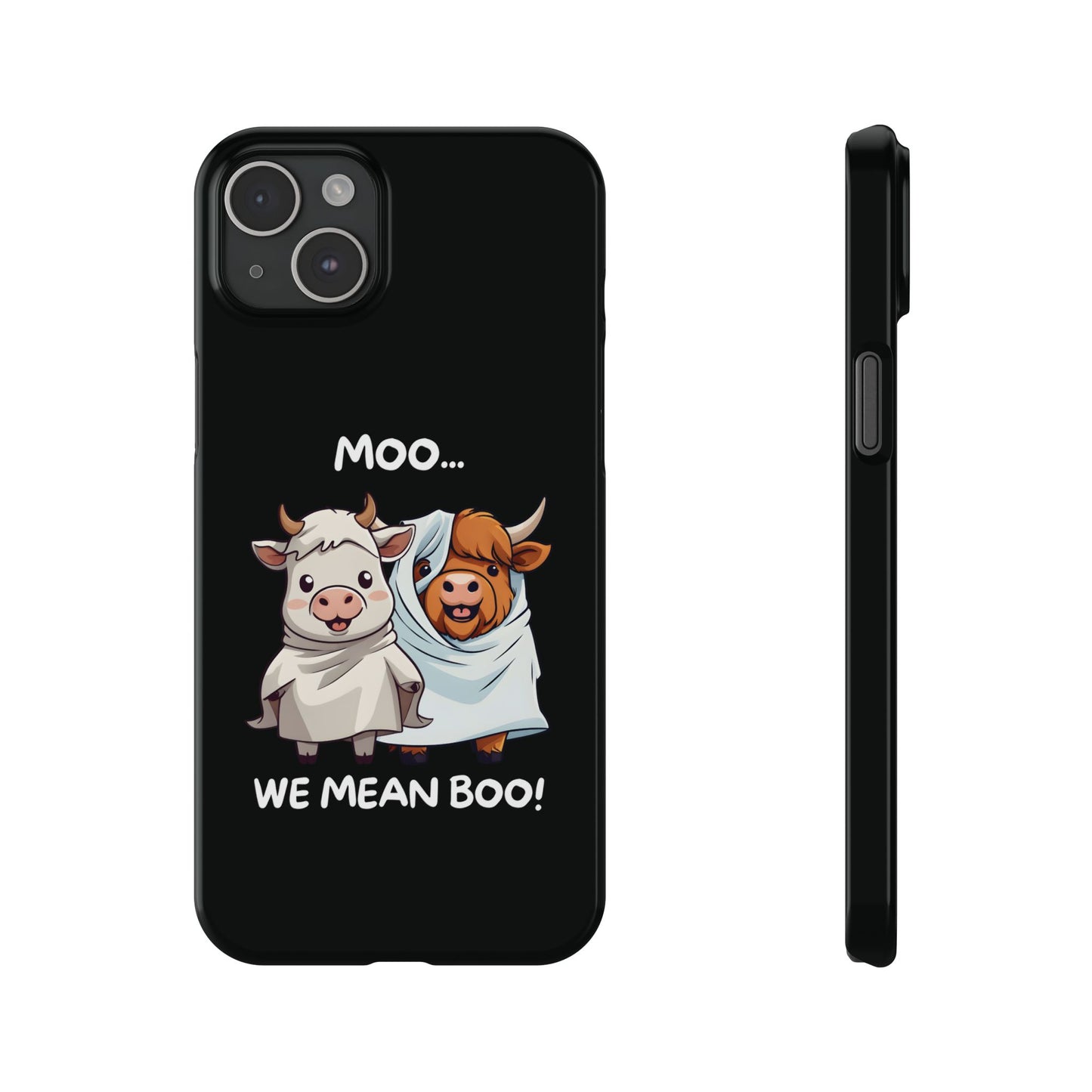 Halloween Cows Black iPhone 15 Plus Case