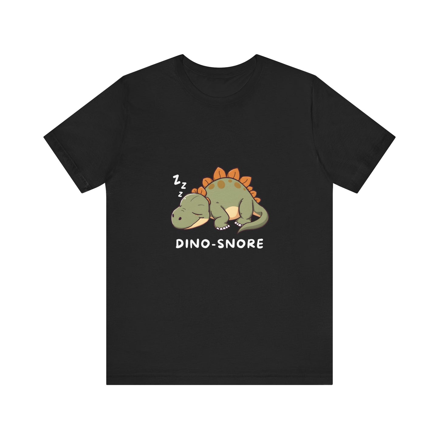Lazy Dinosaur Short Sleeve T-Shirt With Ultra Soft-Cotton For Men And Women Base Black