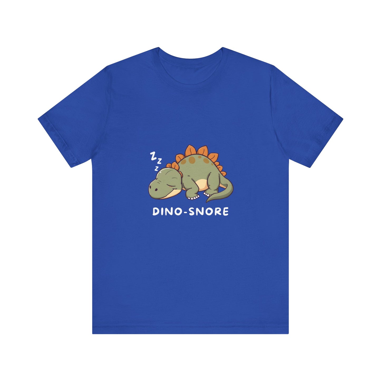 Lazy Dinosaur Short Sleeve T-Shirt With Ultra Soft-Cotton For Men And Women Base Blue