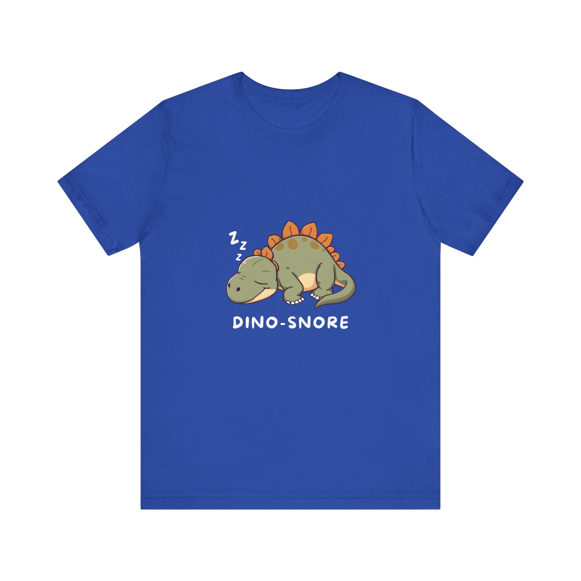 Lazy Dinosaur Short Sleeve T-Shirt With Ultra Soft-Cotton For Men And Women Base Blue
