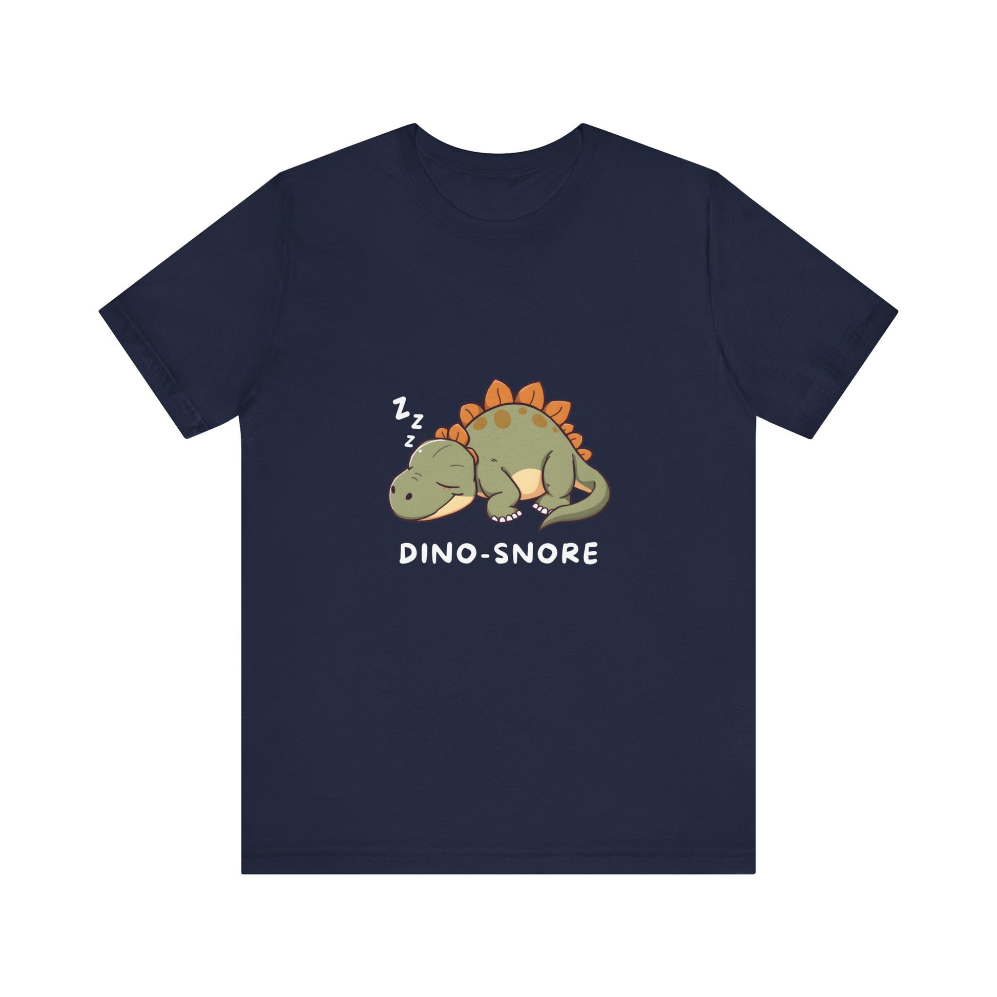 Lazy Dinosaur Short Sleeve T-Shirt With Ultra Soft-Cotton For Men And Women Base Navy