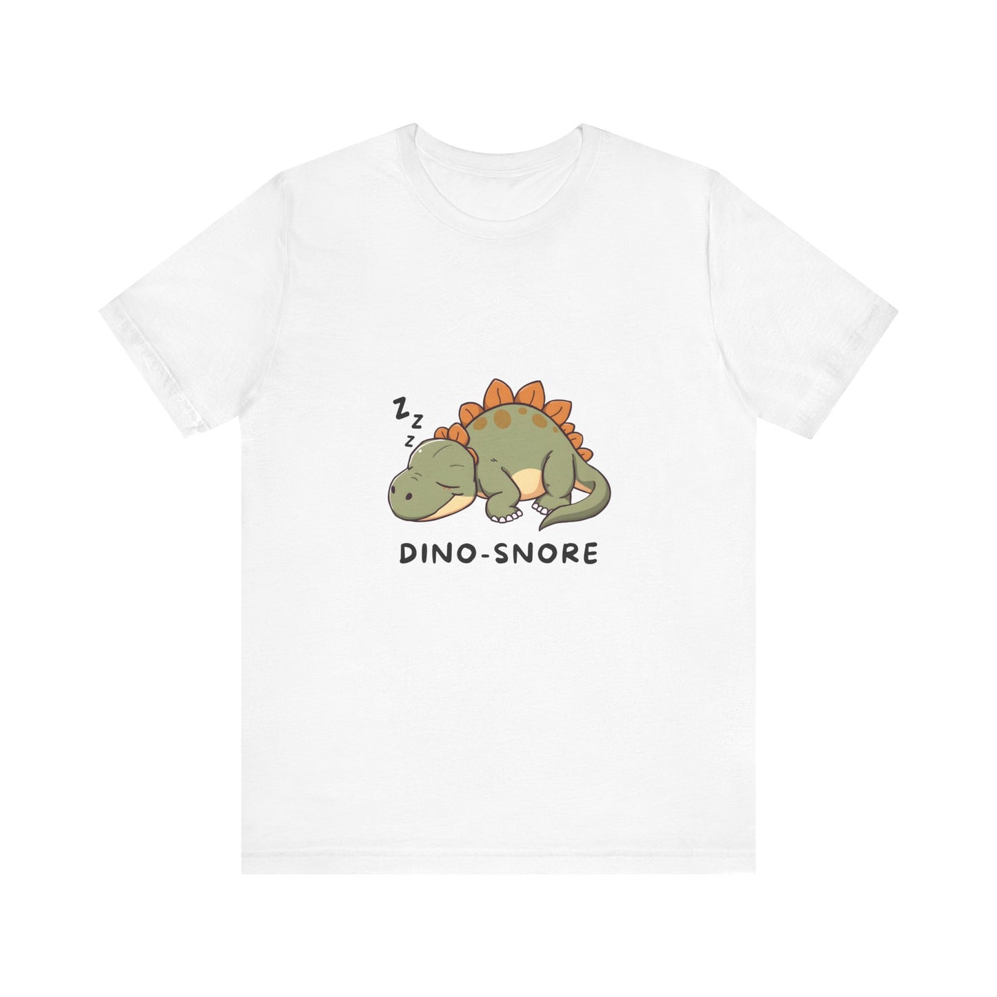 Lazy Dinosaur Short Sleeve T-Shirt With Ultra Soft-Cotton For Men And Women Base White