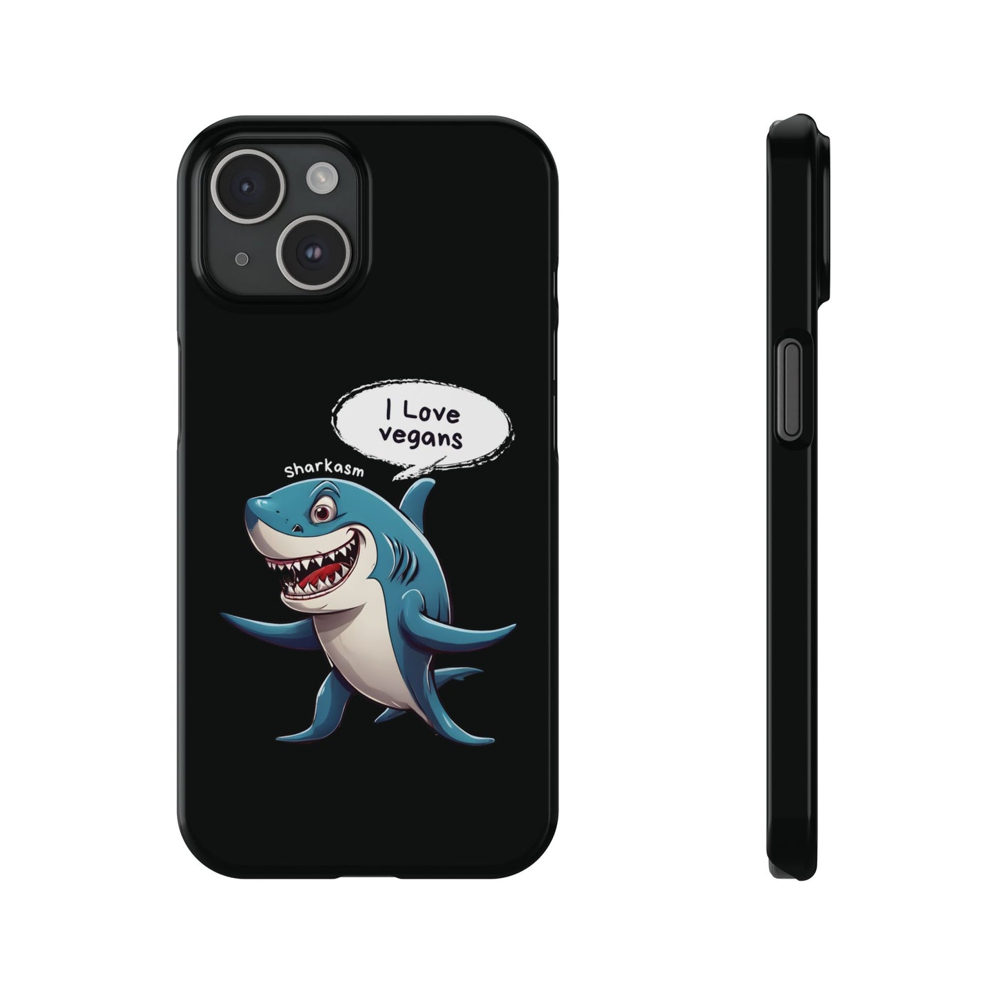 Sarcasm Shark Black iPhone 15 Case