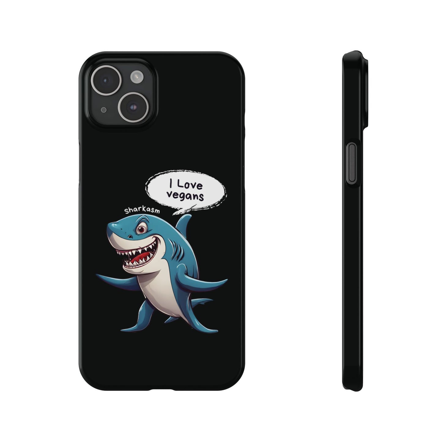 Sarcasm Shark Black iPhone 15 Plus Case