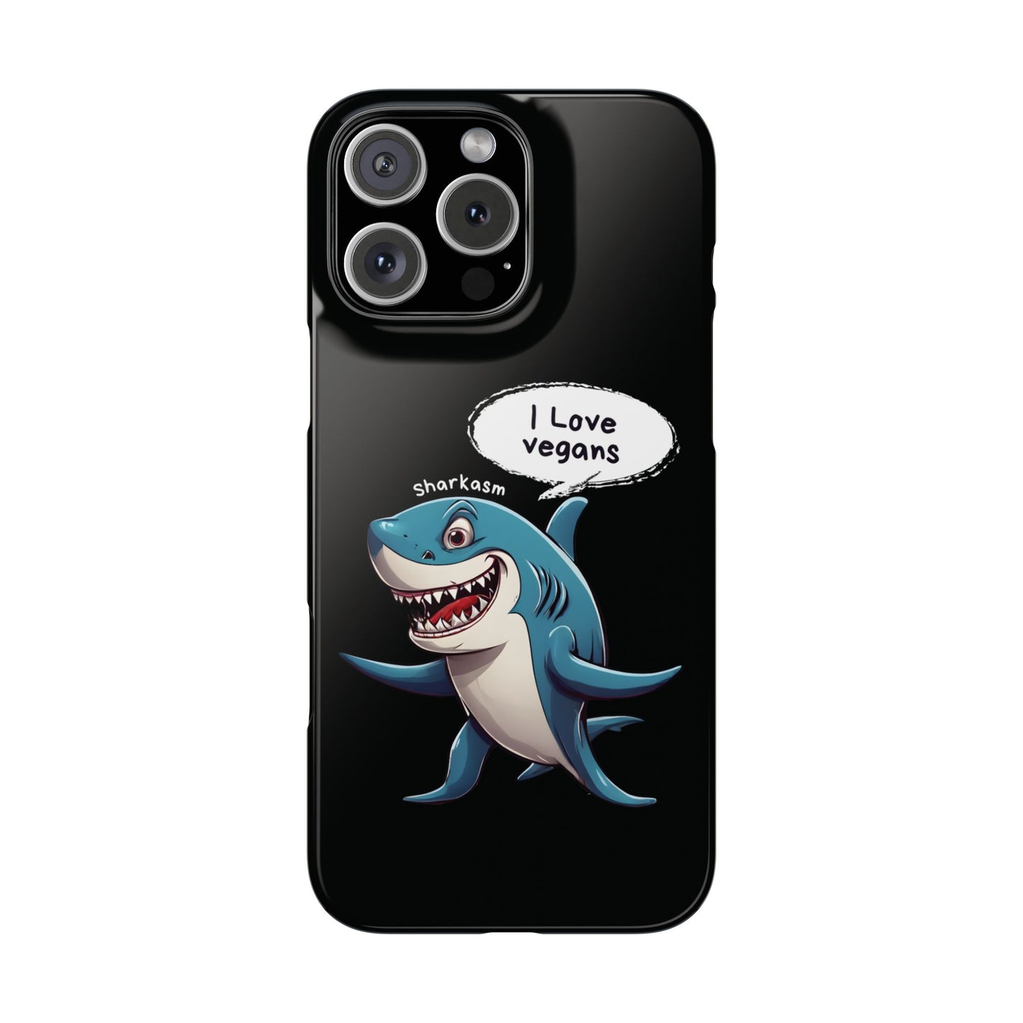 Sarcasm Shark Black iPhone 16 Pro Max Case