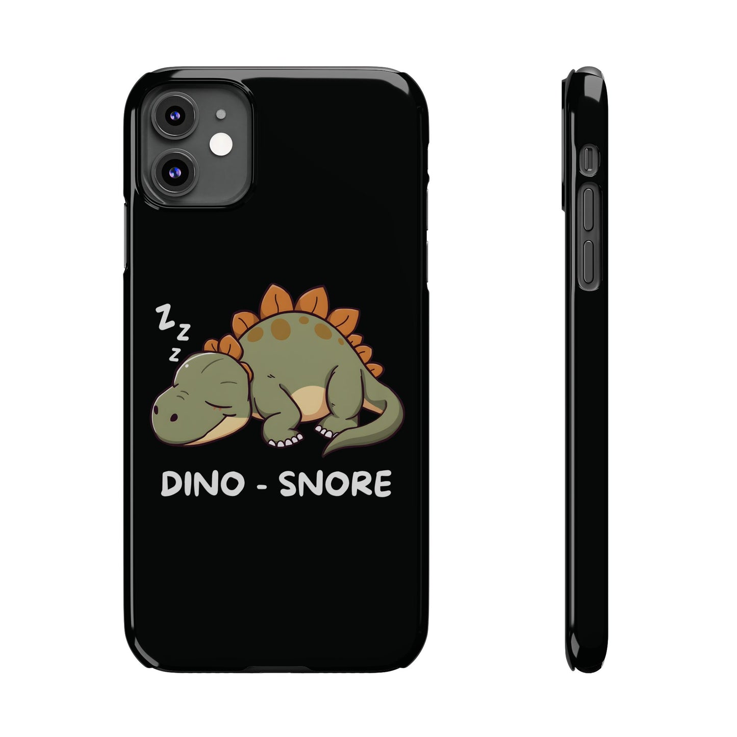 Sleepy Dinosaur Black iPhone 11 Case