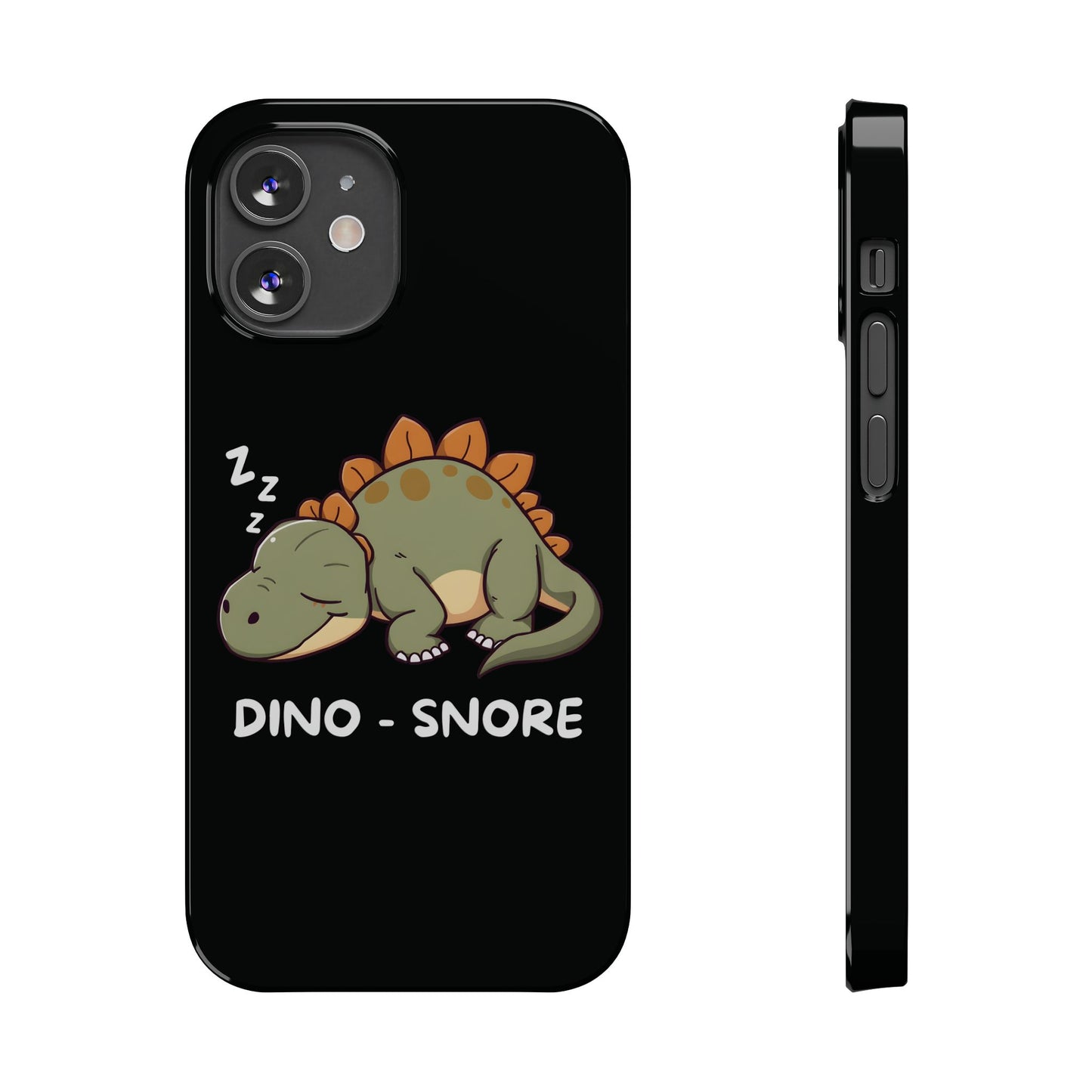 Sleepy Dinosaur Black iPhone 12 Mini Case