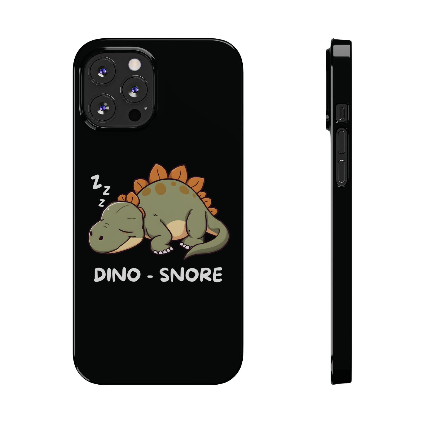 Sleepy Dinosaur Black iPhone 12 Pro Max Case