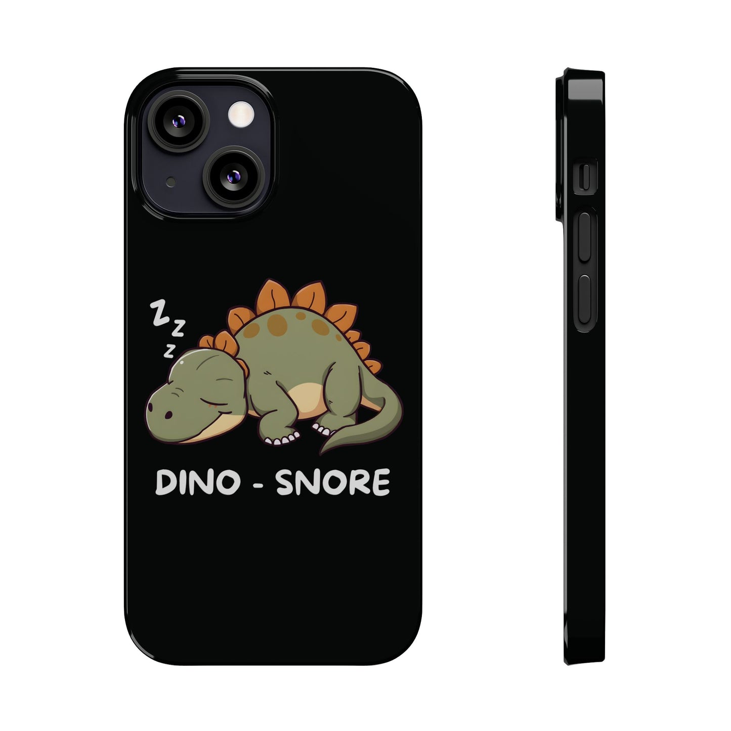 Sleepy Dinosaur Black iPhone 13 Plus Case