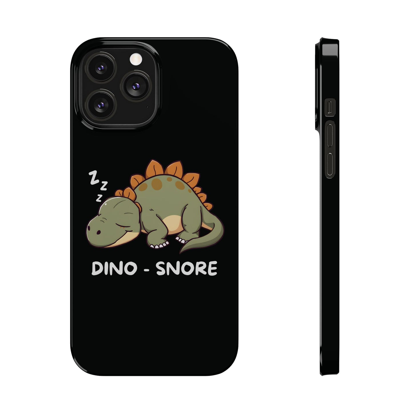 Sleepy Dinosaur Black iPhone 15 Pro Max Case