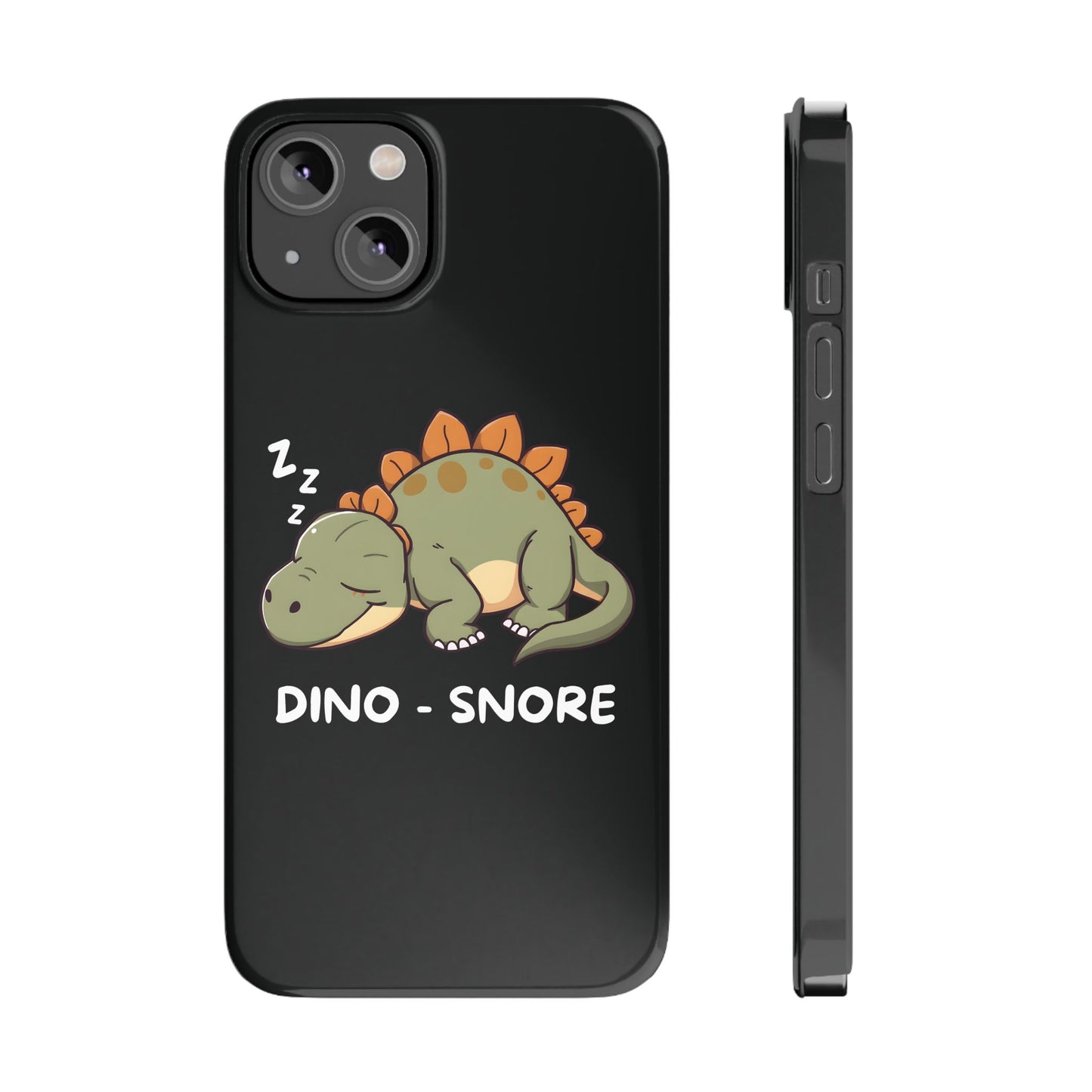 Sleepy Dinosaur Black iPhone 14 Case