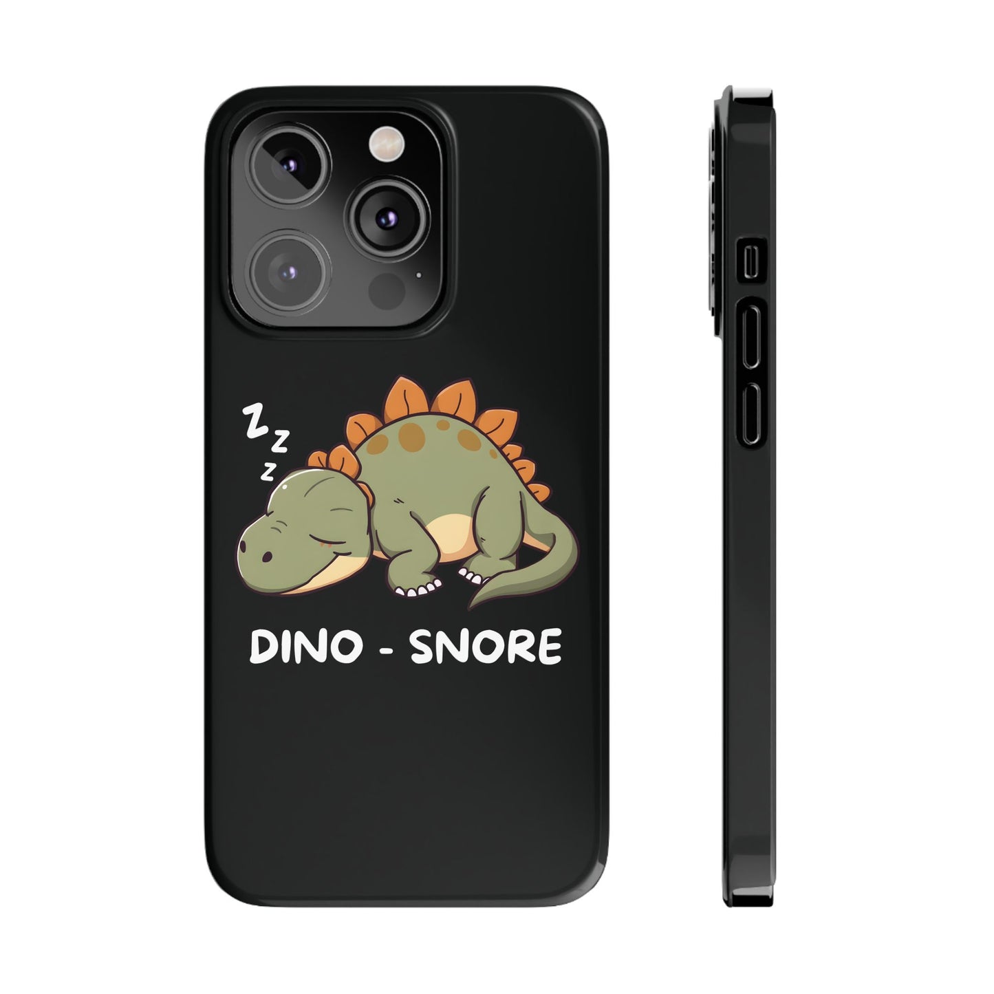 Sleepy Dinosaur Black iPhone 14 Pro Case