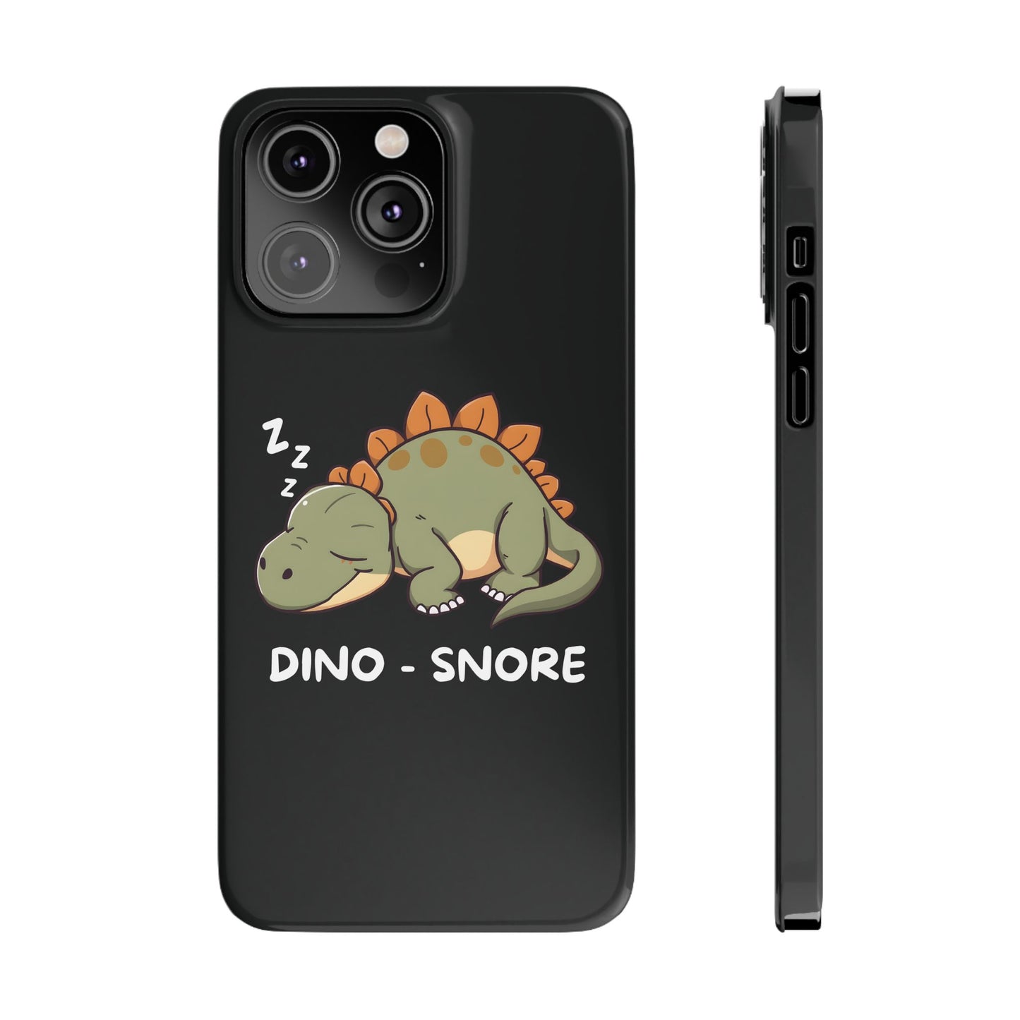 Sleepy Dinosaur Black iPhone 14 Pro Max Case