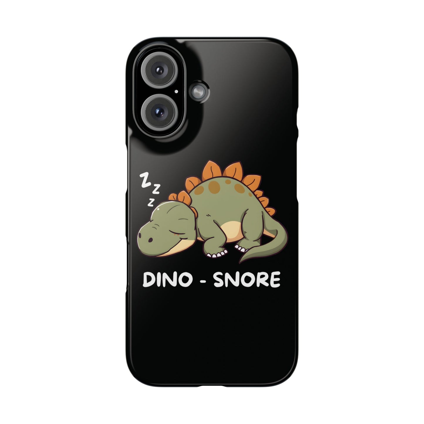 Sleepy Dinosaur Black iPhone 16 Case