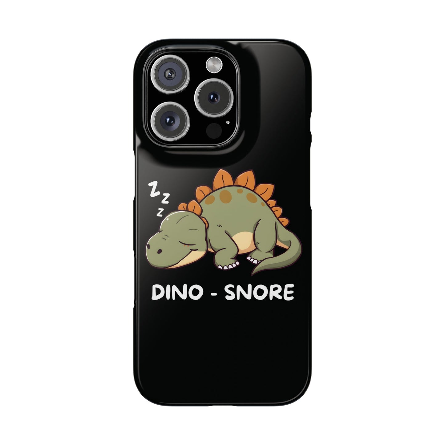 Sleepy Dinosaur Black iPhone 16 Pro Case